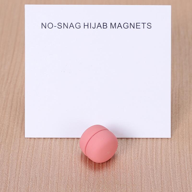1 Pair Matte Magnet Hijab Pins Magnetic Brooch Headscarf Women Shawl Strong Magnetic Button Headscarf Accessories Mix Color