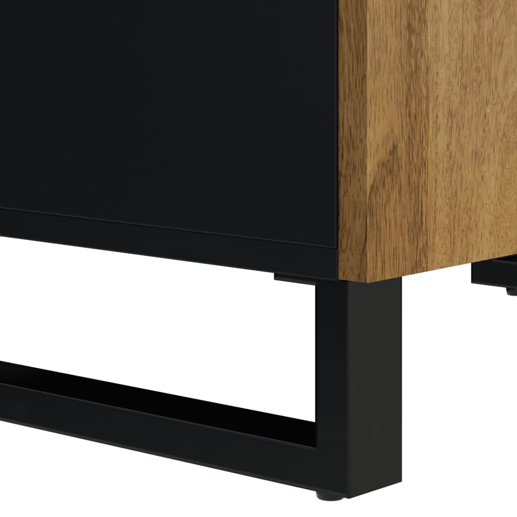 Sideboard with 4 Doors 60x33x75 Cm Solid Mango Wood