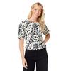 Dámský/Dámský top s leopardím potiskem a nafouknutými rameny Dorothy Perkins