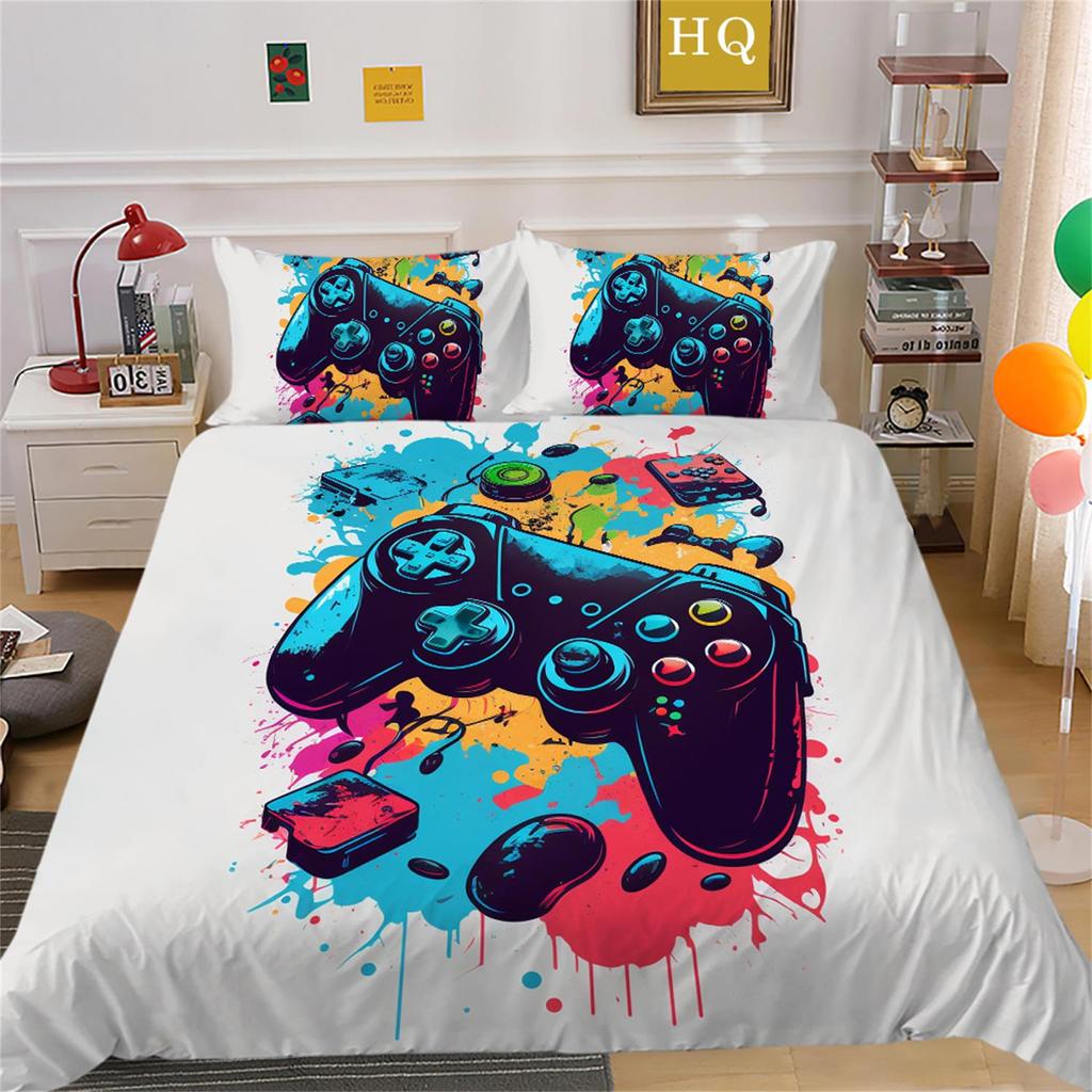 Home Bedding Set Game Player Quilt and Pillowcase AU/EU/US Double Bed/double Bed Full Size