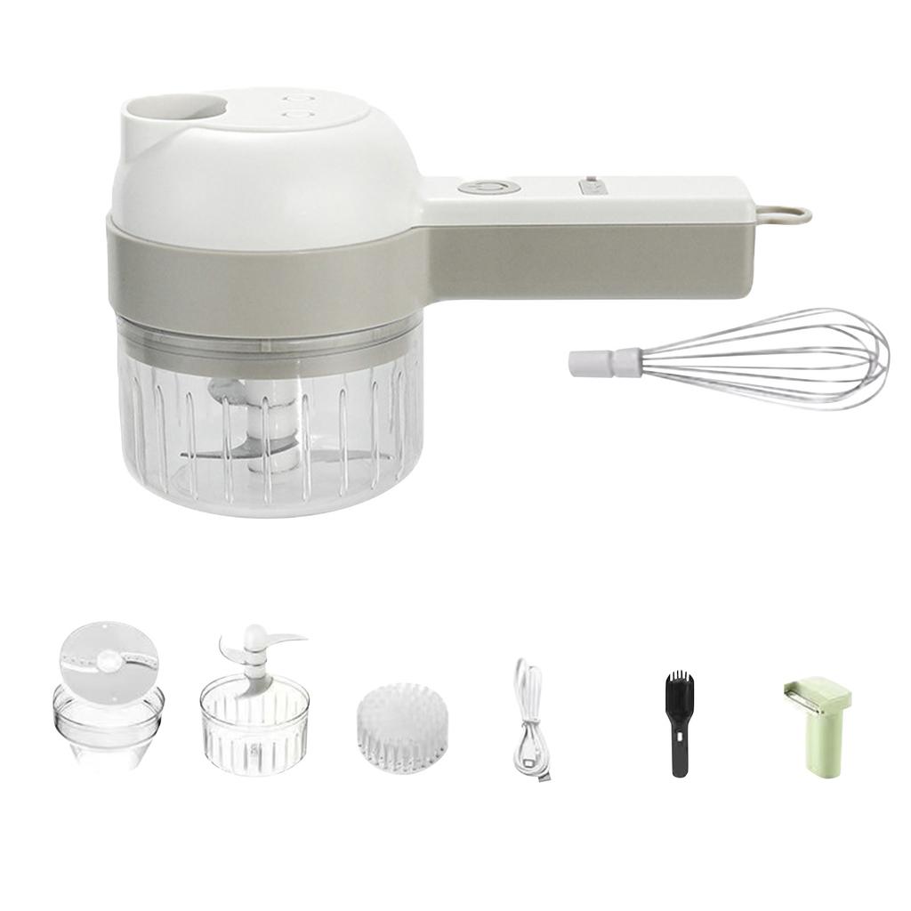 Electric Chopper, 5 In 1 Multifunctional Portable Electric Vegetable Chopper Set, Cordless Grinder For Home Kitchen Garlic, Pepper, , Meat