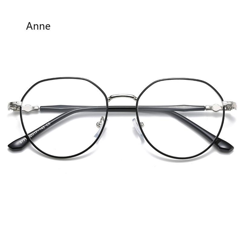 Photochromic Blue Light Filter Glasses Women'S Metal Frame Non-Prescription For Outdoor Reading/Daily Use Eyeglasses
