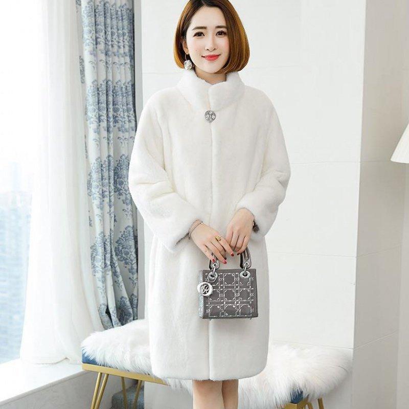 

Искусственный мех новое женское пальто имитация норкового пальто искусственный мех имитация норкового пальто женское средней длины 6XL белый