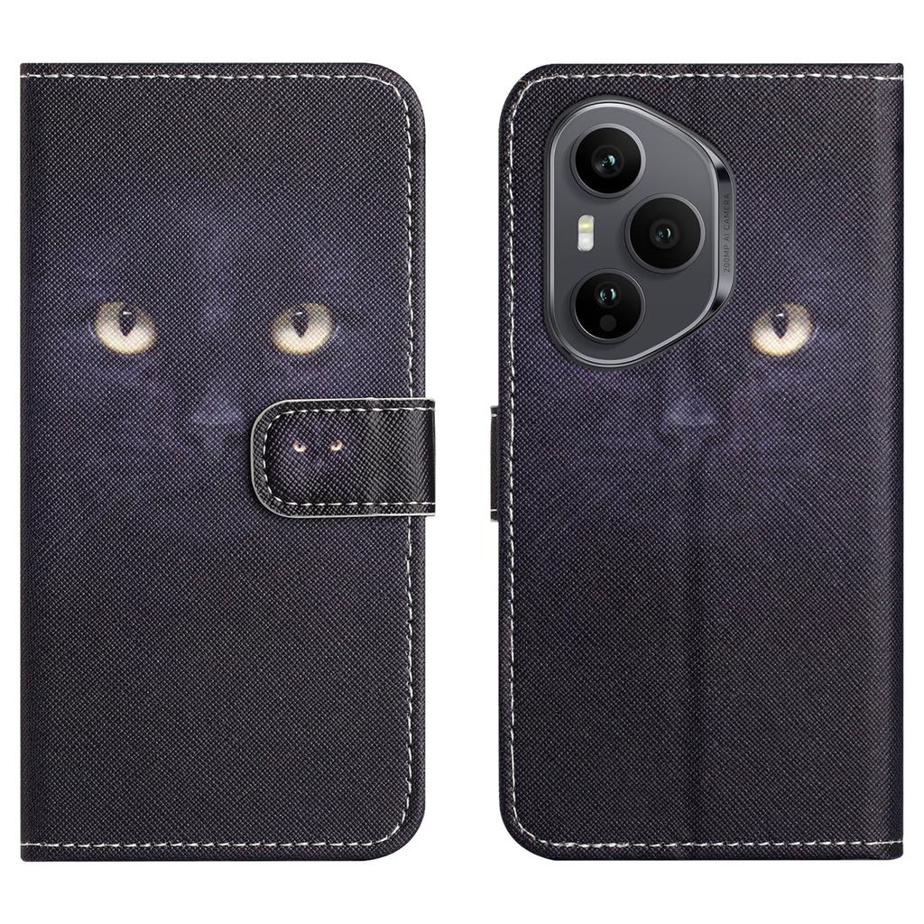 Dla Honor 400 Pro 5G (Światowy) Etui Wzór Nadruk Skóra PU Portfel Pokrowiec na Telefon Tekstura Krzyżowa