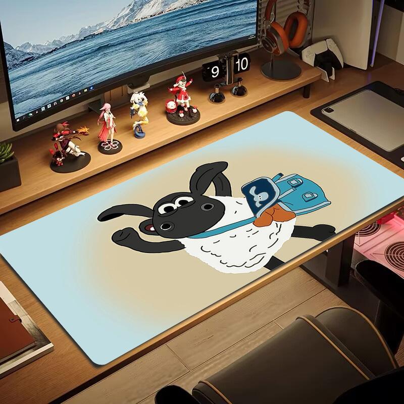 Shaun the Sheep Print Cushion Non-slip Laptop Tablet Big Mousepad XXL Mat Mini PC Playmat With Lock edge