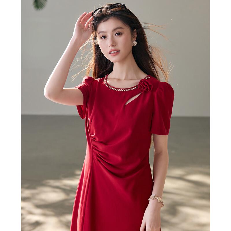 Sanpowa High-Quality Slimming Midi Dress 2XL