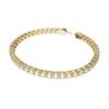 Swarovski Matrix Tennis Fashionable Round Cut Cubic Zirconia Gold Plated Bracelet Women's Gold M