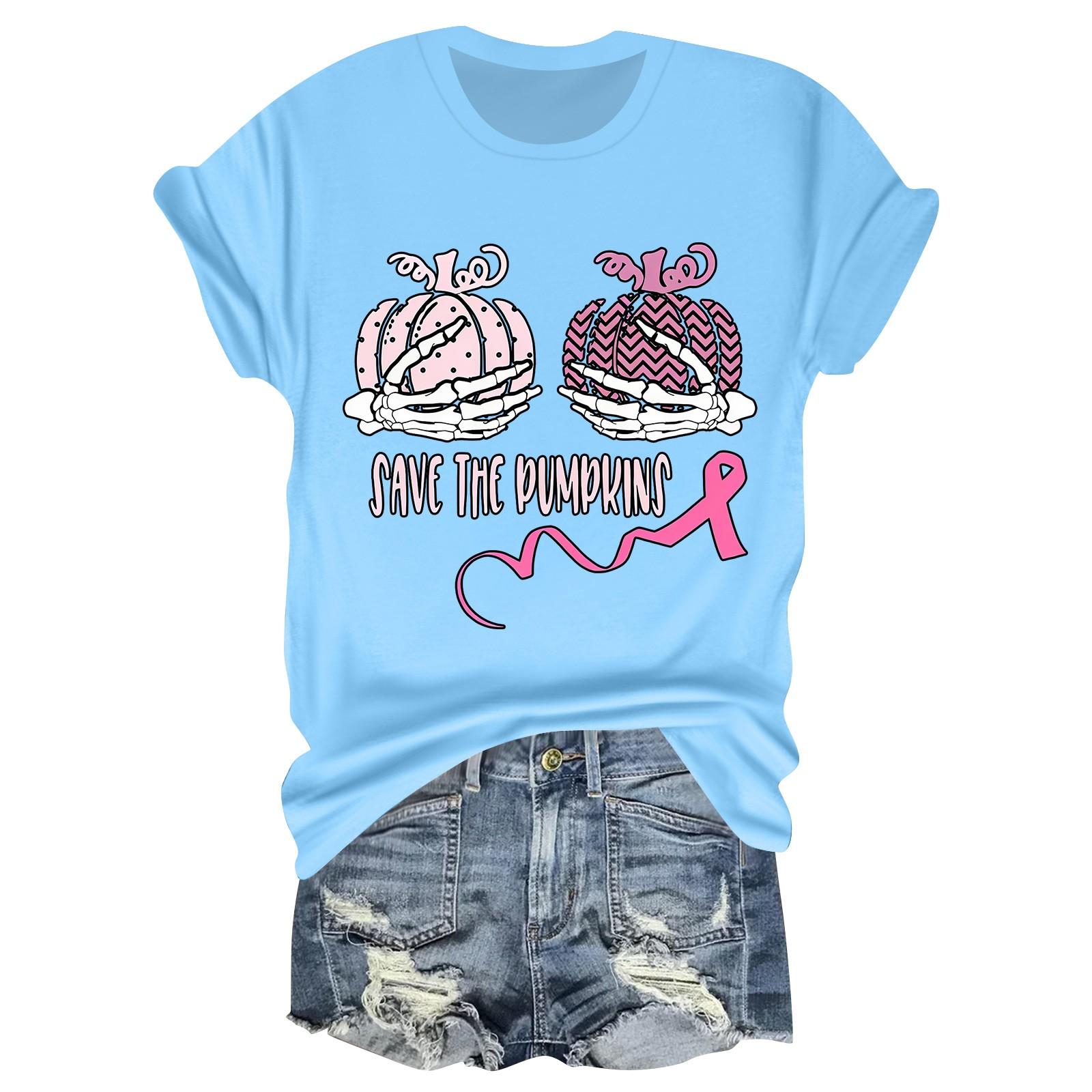 

Женская повседневная футболка на Хэллоуин с принтом груди, пуловер с круглым вырезом, топ с короткими рукавами XXL