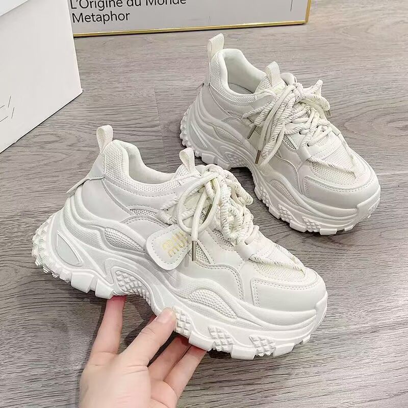 Fried Street platform dad shoes women's height increases ins new autumn mesh versatile casual sports shoes