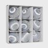 8cm 3D Silk Thread Christmas Ornaments - Set of 9 Foam Balls