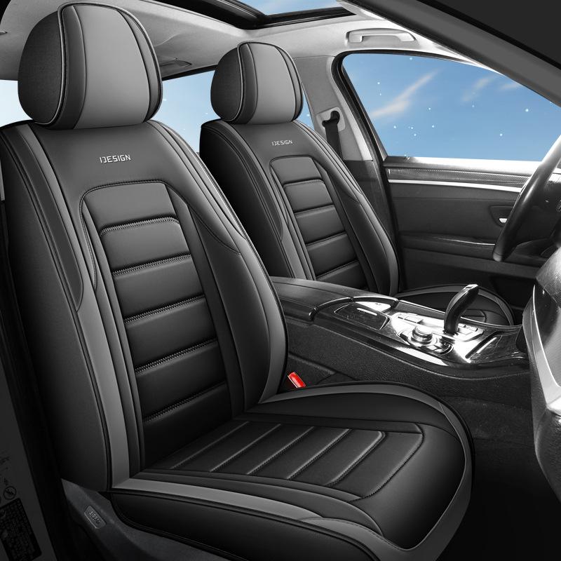 All-Season Leather Car Seat Covers & Cushions with Full Coverage