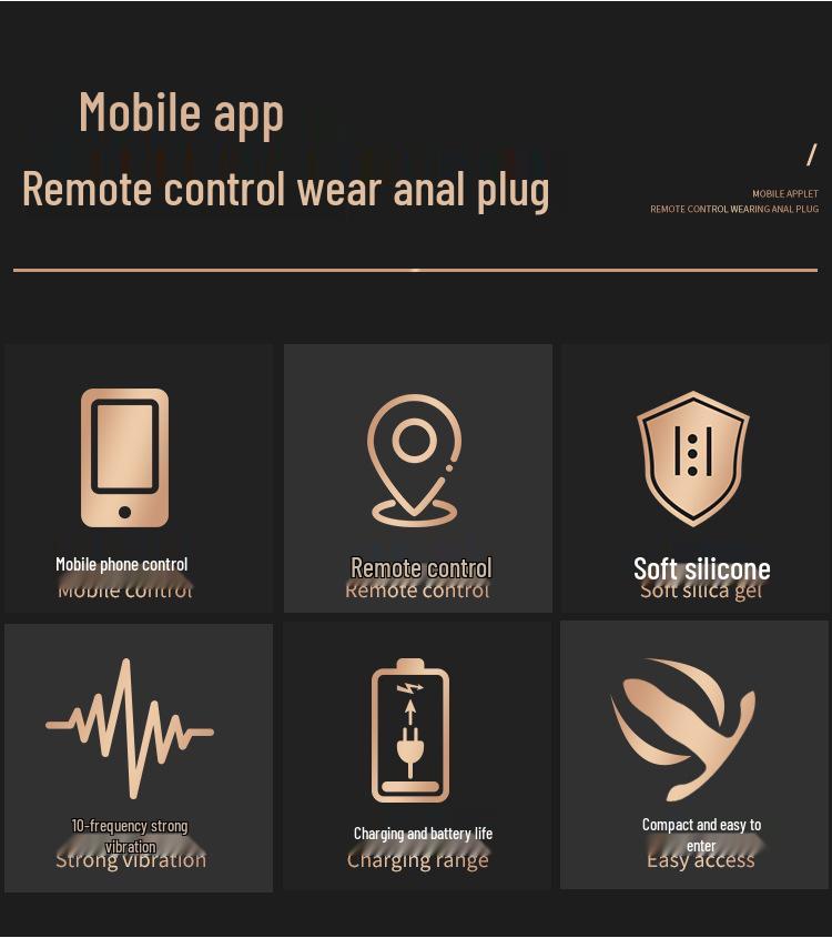 ROSELEX Tragbarer G-Punkt Analmassager mit Fernbedienung