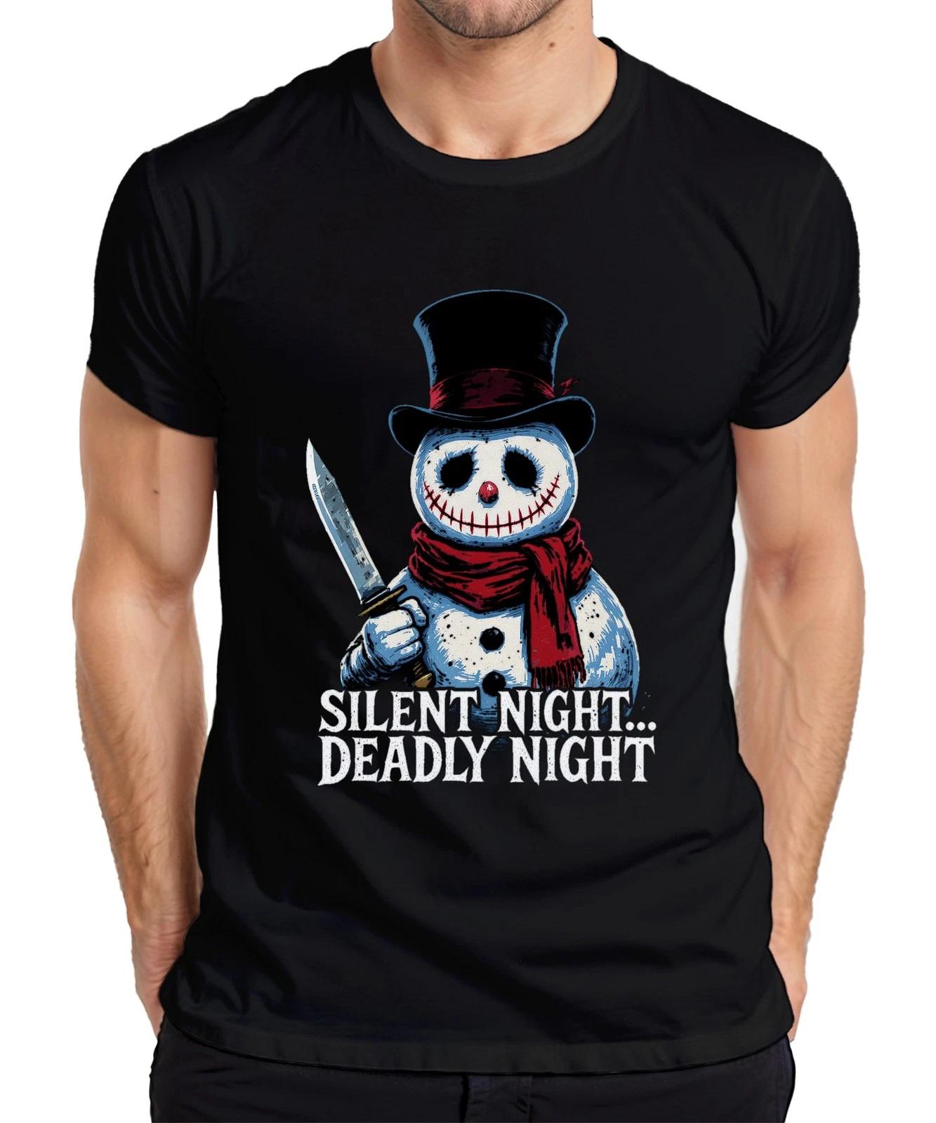 Silent Night Deadly Night Horror Schneemann Messer Weihnachten Herren T-Shirt XXXL