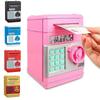 Electronic Piggy Bank Automatic Mini Safe Coins Cash Saving Money Box Password Counter Code Key Lock Coin Bank ATM Child Gift