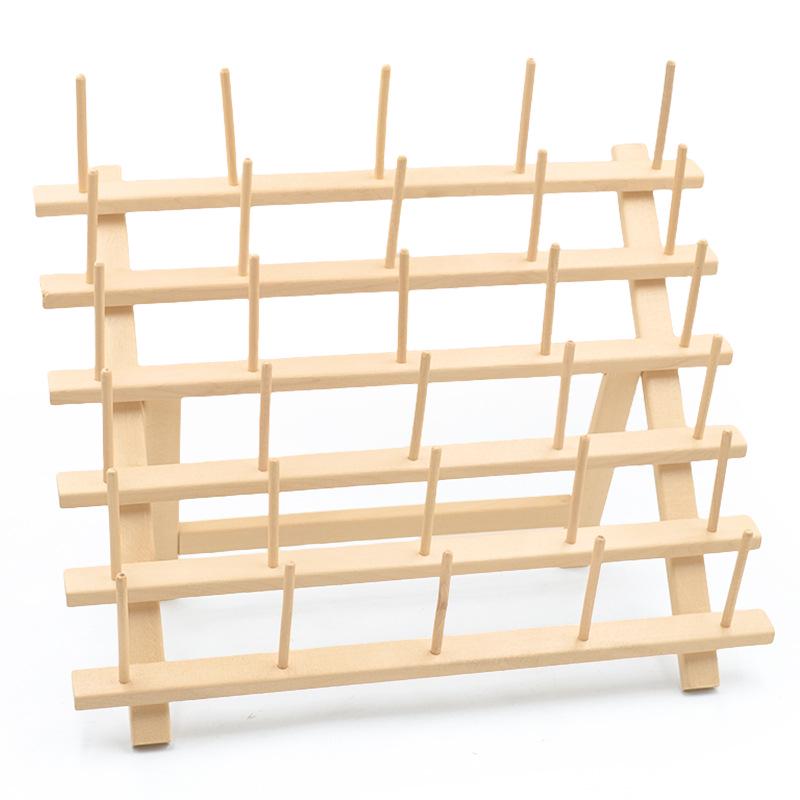 

Складная подставка для ниток из массива дерева на 30 катушек - Хранение швейных и DIY тканей