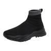 Large size fly-woven shoes casual shoes high-top couple shoes socks sports breathable shoe size