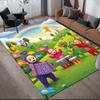 Teletubbies Flannel Pattern Square Carpet,Area Rug,Carpet Rug for Living Room Bedroom Sofa Playroom Decor,Non-slip Floor Mat