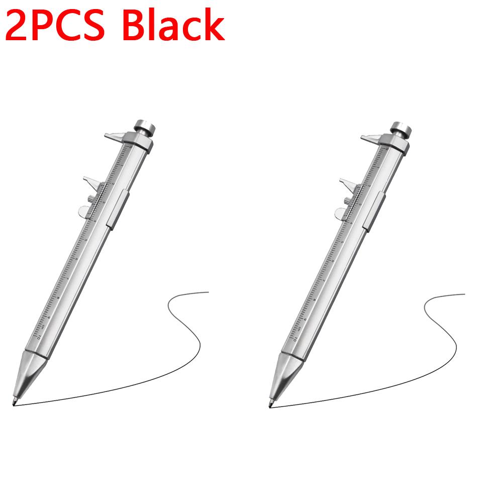 1/2/3/4PCS Multifunction Gel Ink Caliper Pen Vernier Caliper Roller Ball-Point 1.0mm Plastic Student Stationery Measuring Tools