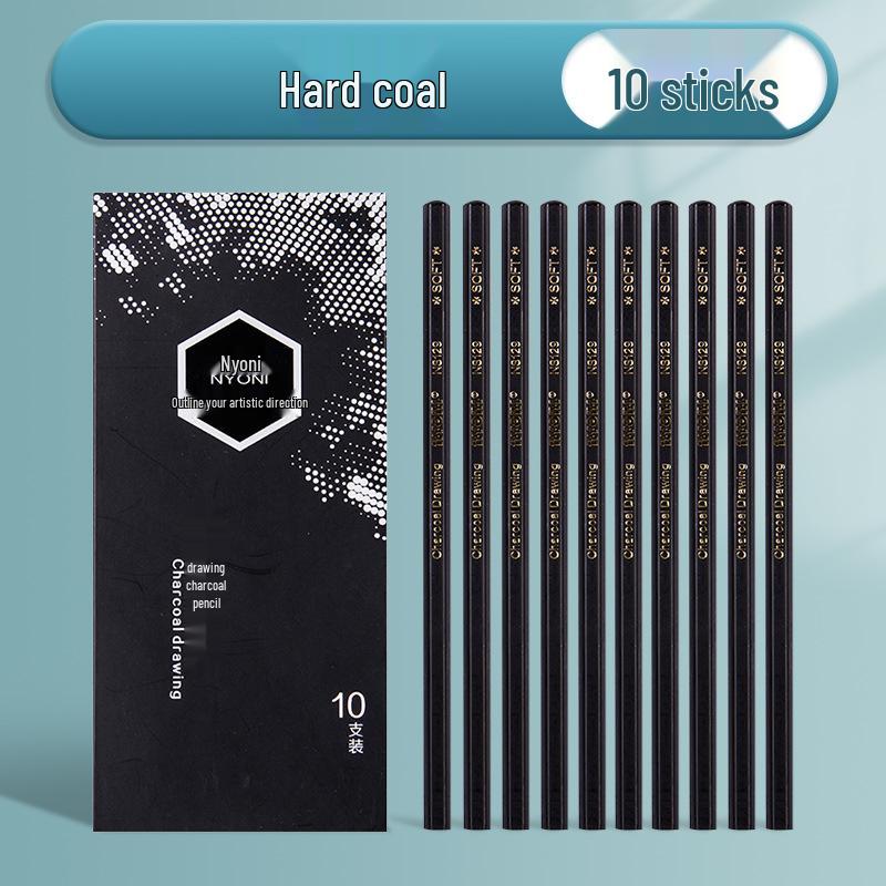 Neoni Matte Sketching & Soft Charcoal Pencils for Art Students with Professional Painting Brushes.