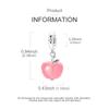 Dangle Charm Bead Component Designed For Woman Copper Metal Pink Apple Compatible With Bracelet High Quality Fine Jewelry Craft Making High Quality
