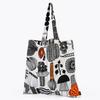 Marimekko Putarflynn Palhart Fabric Tote Bag, Women's, Black/Orange, 74339 074339 193, Scandinavian Design [Parallel Import]
