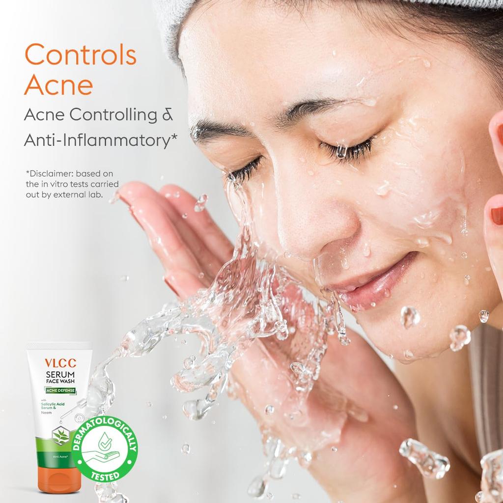 VLCC Serum Facewash 100 Ml With Salicylic Acid And Neem For Deep Cleansing And Clear Skin Face Wash For Daily Use