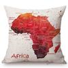 Africa Map Geometrics Home Decorative Sofa Throw Pillow Cover Nordic Cotton Linen African Pattern Cushion Cover Case Mudcloth