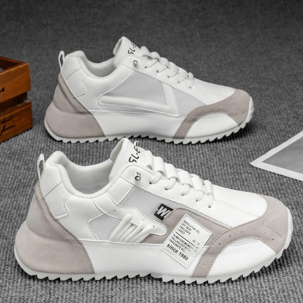 2025 Men's Shoes Autumn Breathable and Versatile One-pedal Sports Shoes Casual Board Shoes Running Thick-soled Inner Heightening Dad Shoes