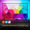 Синхронізація з навколишнім освітленням: HDMI Проекційна Розумна RGB LED Стрічка з Керуванням через Додаток