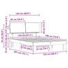 Bed Frame with Upholstered Headboard Light Grey 120 x 190 cm