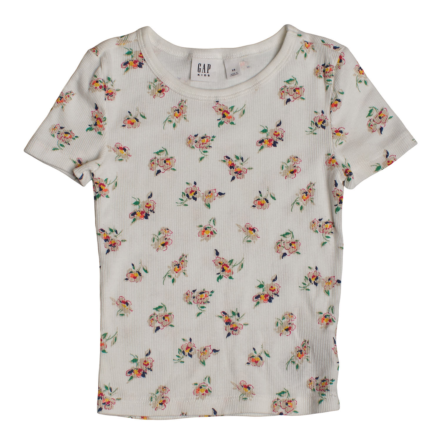 

Футболка с коротким рукавом в рубчик 601390 для девочки 12 AÑOS белый