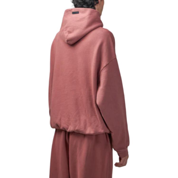 Fear of God Hanorac esențial din fleece gros Crimson Bărbați Topuri Roșu 192BT244816F