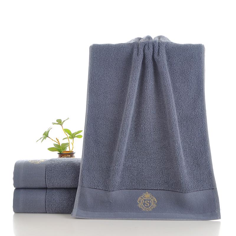 All-Cotton Three-Section Adult Face Towel - Thick Student Washcloth with Optional Logo
