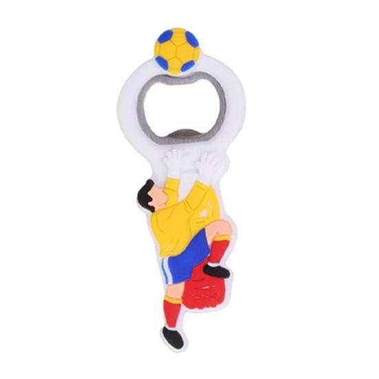 Yousheng Football Theme Magnetic Bottle Opener Stainless Steel Beer Bottle Opener for Fridge Novelty Gift for Men Coaches Sports Game Party Favors
