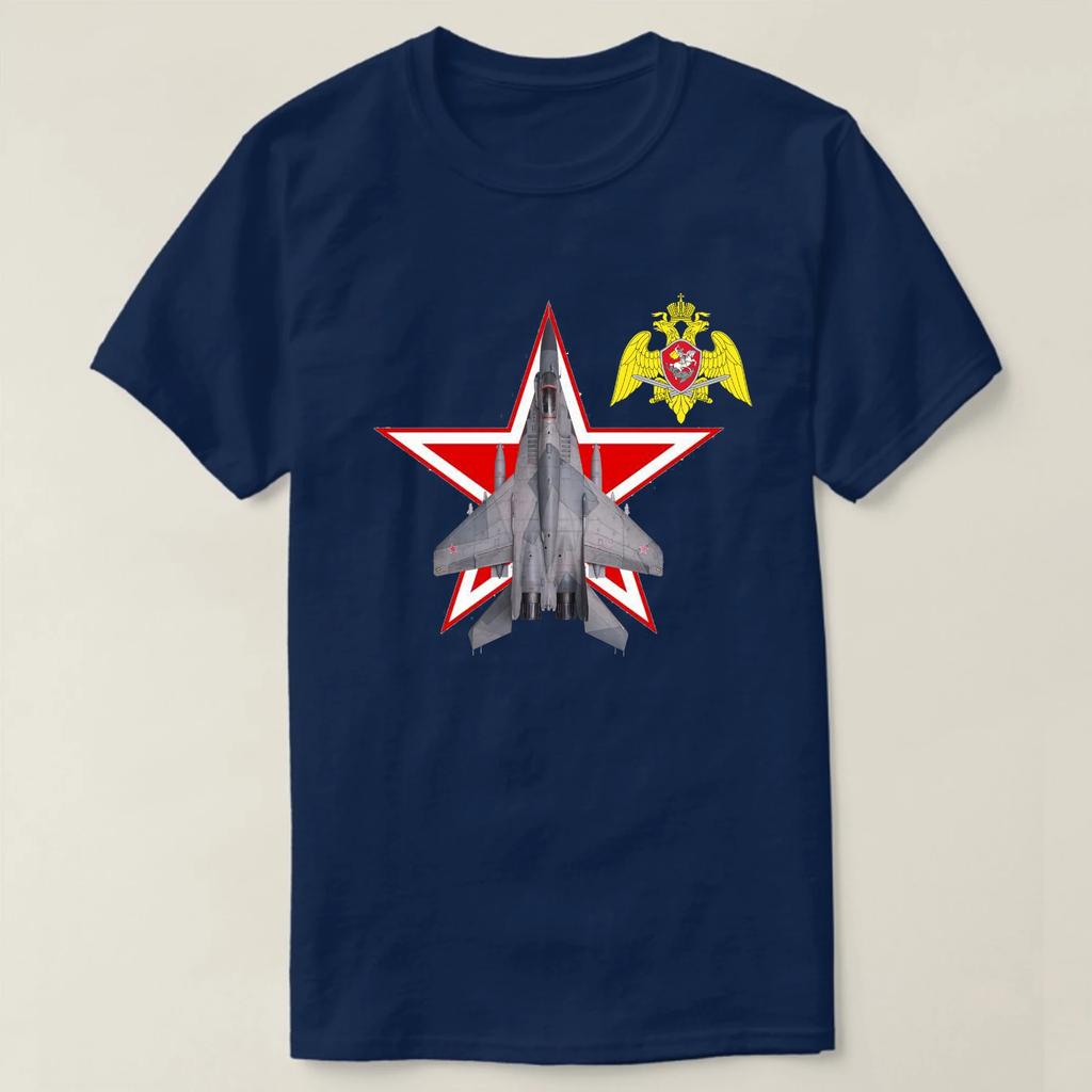 Russian Air Force Red Star MiG29 Fulcrum Fighter TShirt Premium Cotton Short Sleeve ONeck Unisexs T Shirt New S3XL