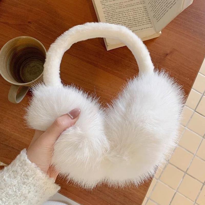 Foldable Korean Style Alpaca Rabbit Fur Earmuffs: Windproof, Warm, Anti-Frostbite Winter Ear Warmers