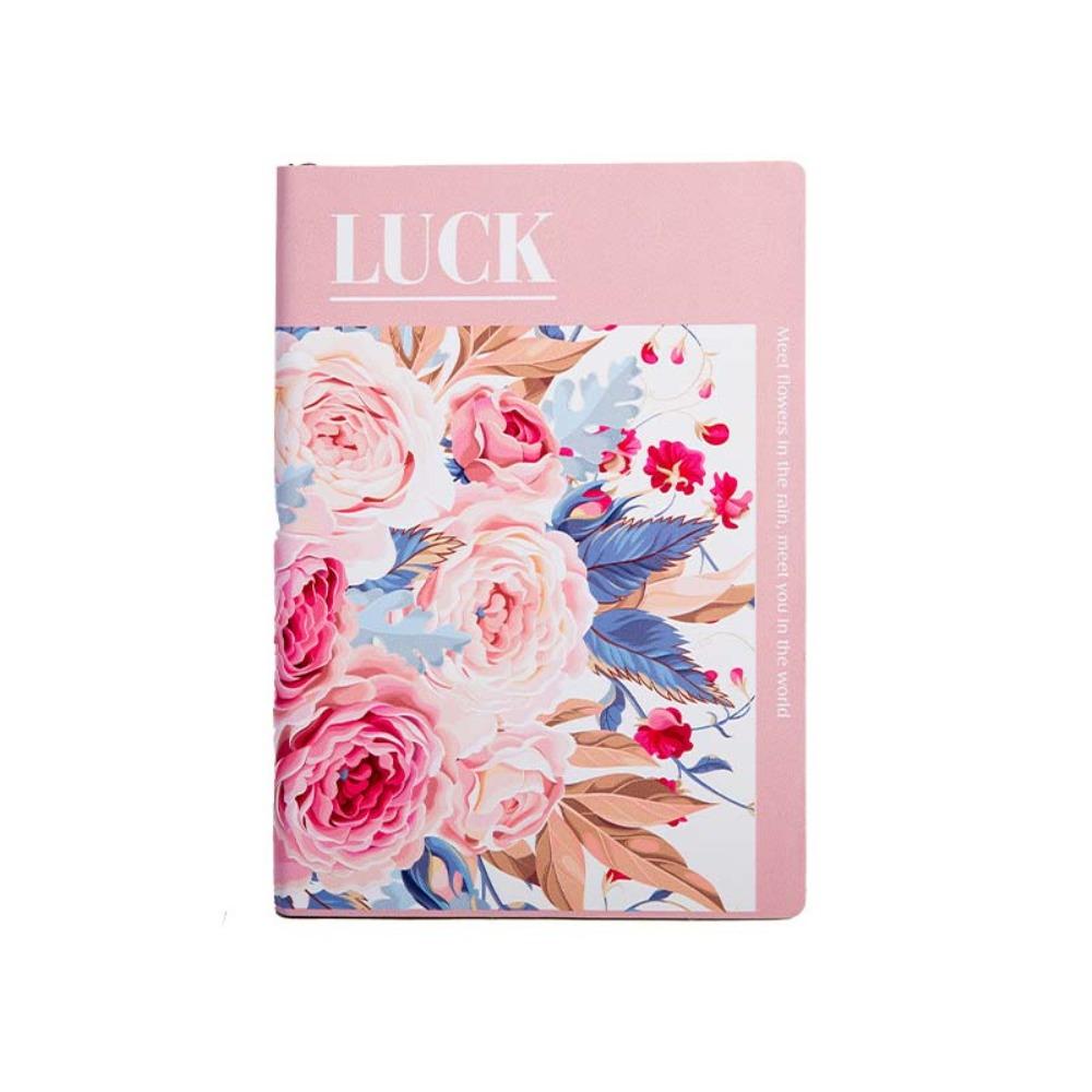 

Cute Floral Flower Notebook Thickened Class lined NoteBook Office Journal Diary Notepad School розовый