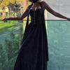 2025 Summer Women's Square Neck Polka Dot Short Sleeve Dress