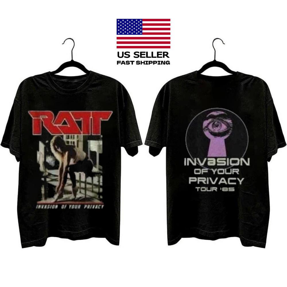 

РЕДКИЙ! RATT Invasion of Your Privacy Tour ’85 Унисекс Подарок для фанатов Размер S-5XL Унисекс Футболка L