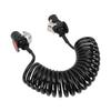 7 Way Coiled Trailer Cord Enhanced Performance Water Resistant Dust Proof Electrical Power Coil Cable Wire for RV Towed