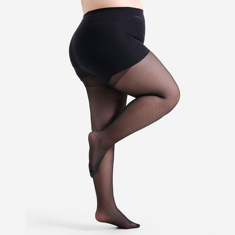 

20D Women S Plus Size Pantyhose Xl 2Xl 3Xl 4Xl High-Wasited Fish Scale Pattern Sheer Tights Stretchy Nylons Hosiery Stocking 1XL