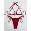 Vintage Beach Vacation Swimsuit Sexy Bikini Split Swimsuit Women Fashion Triangle Swimsuit Fine Stitching In A Variety of Colors Beachwear