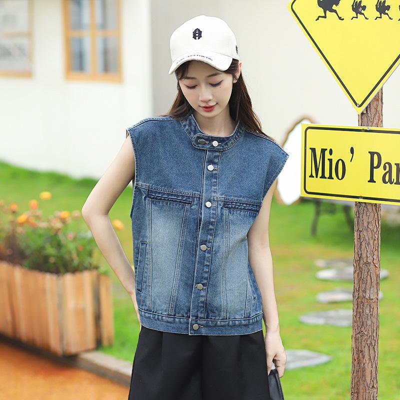 Korean Retro Women's Trendy Loose-Fit Soft Denim Vest