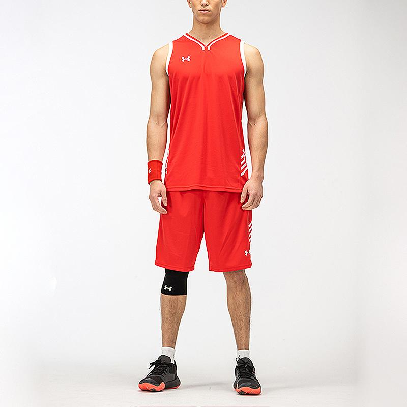 Under Armour Color Block Knitted Training Basketball Vest Men Tops Red 21500104-600