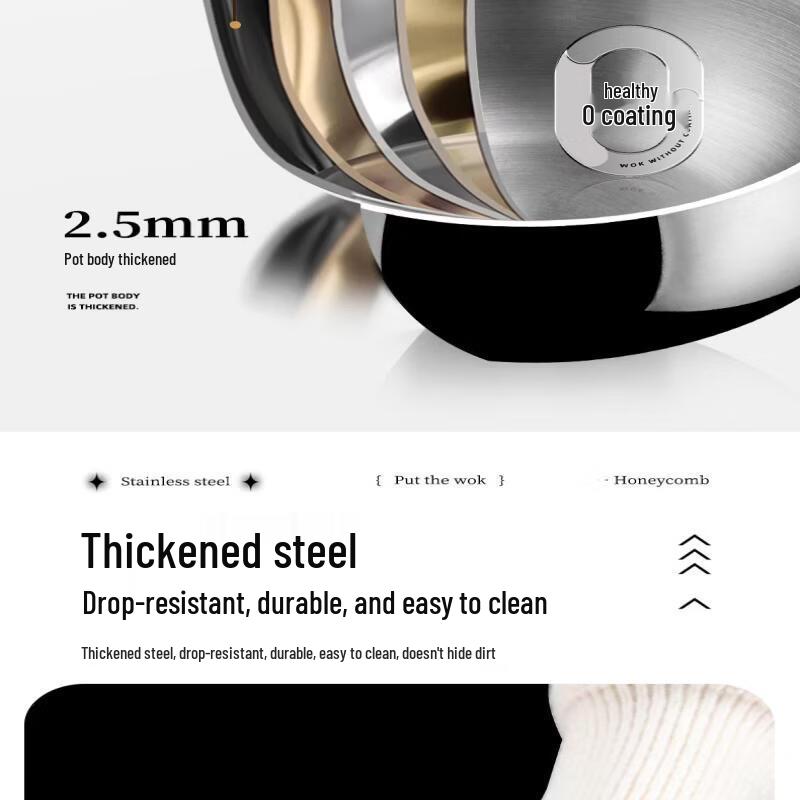 ZISIZ Stainless Steel Deep Bowl