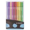 STABILO Fix s plstěným hrotem Pen 68, ColorParade 20 kusů, šedá/modrá 0,000000 Černá