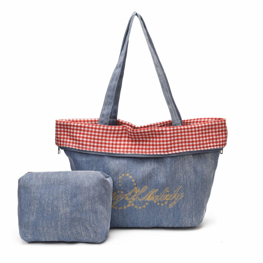 Versatile Denim Double-Sided Crossbody & Shoulder Bag for Women – Trendy, Large Capacity Commuter Bag