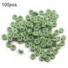 100Pcs Wooden Decorative Buttons Solid Color Sewing Clothing Scrapbook DIY Craft