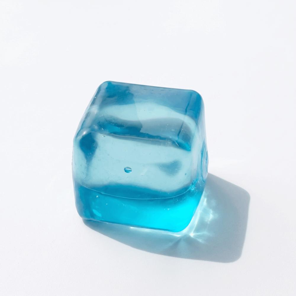 Soft Slow Rising Ice Cube Squeeze Toy TPR Snowflake Slow Rebound Toy Lemon Squishy Toy Adults Blue Maltose Ice