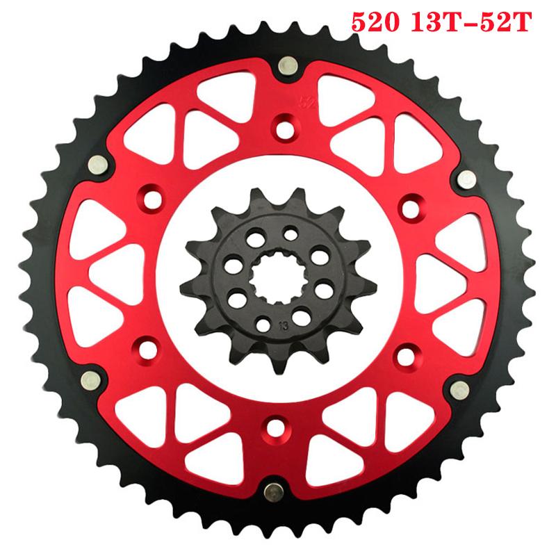520 13T 45T 46T 47T 48T 49T 51T 52T Motorcycle Front & Rear Sprocket For HONDA XR250R XR 250 R 1996-2005